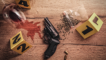 a photo of crime scene evidence, representing violent crimes